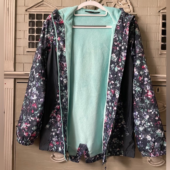 Stoic Girls’ Floral Printed Faux “Fur” Lined Raincoat - Picture 5 of 10
